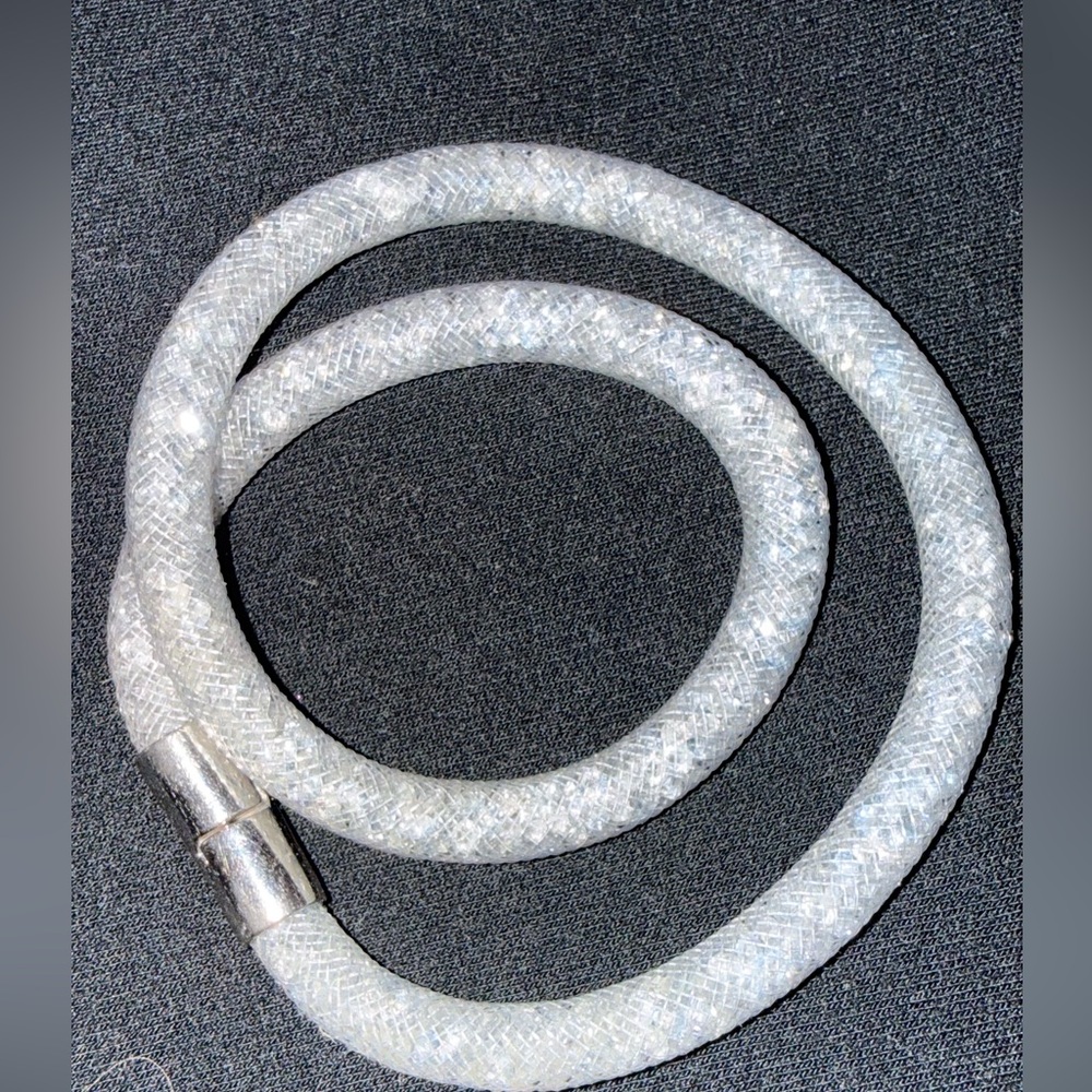 Swarovski gray/silver wrap choker or bracelet